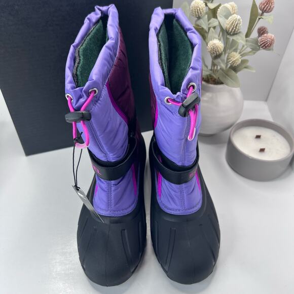 Sorel Flurry Print Adjustable Boots Purple Dahlia/Paisley Purple Big Girl 7 NWB - Picture 5 of 10